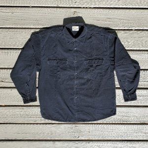 Vintage CREEKS Black Pin Corderoy 2 pocket long sleeve shirt